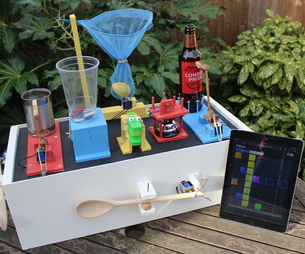 A Raspberry Pi Powered Junk Drum Machine