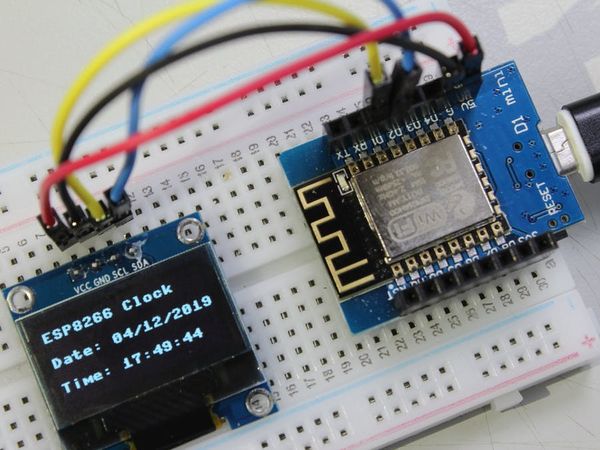 Very Simple MicroPython ESP8266/ESP-12 Web Clock