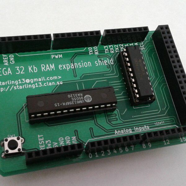 Arduino MEGA 2560 32Kb RAM shield