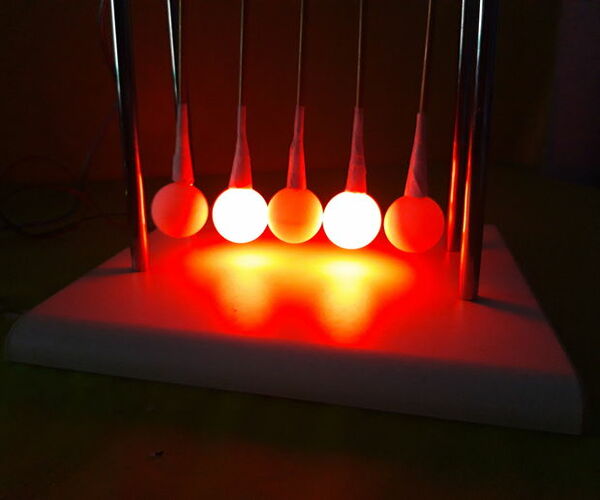 RGB LED Newtons Cradle