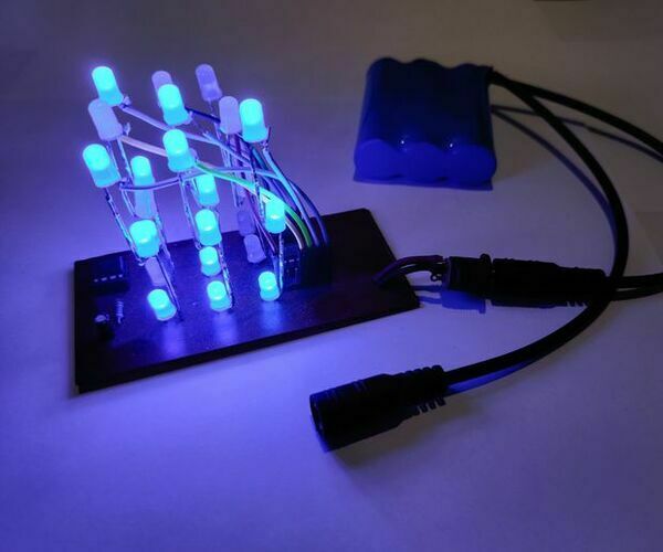 3x3x3 LED Binary Counter Cube