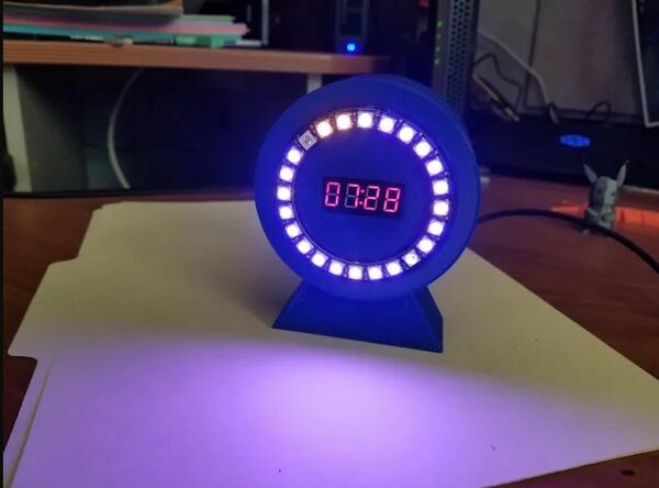Arduino Clock with Neopixel Ring Animation