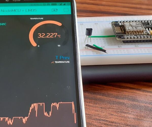 ESP8266 NodeMCU + LM35 + Blynk ( IOT Weather Station/ Digital Temp Sensor)