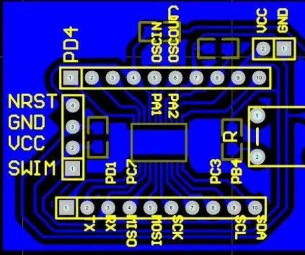 Homemade STM8 Development Board