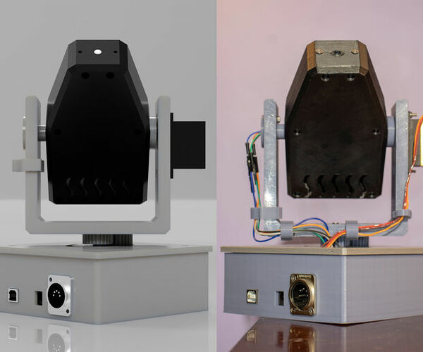 Mover3D: the 3D Printed, DMX Controlled, Desktop Moving Light