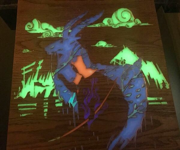 Multi-Colored Glow Resin Engraving With a CNC
