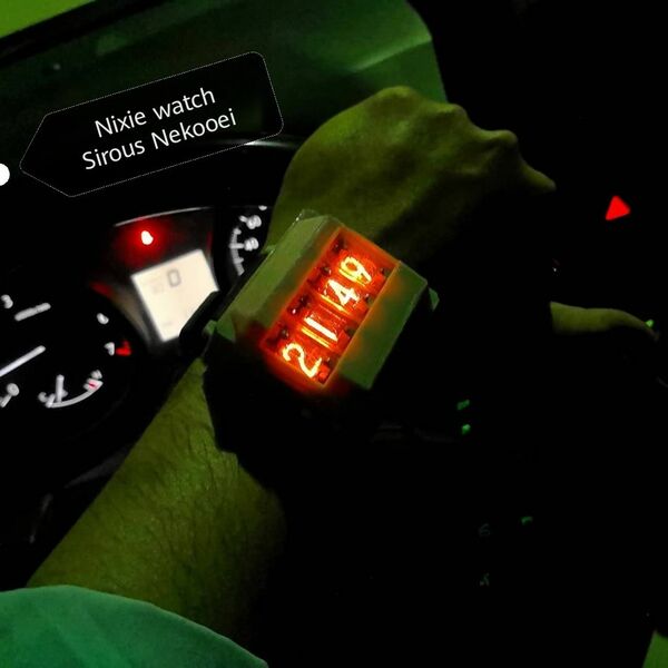 Nixie Wrist Watch, 4 Digits