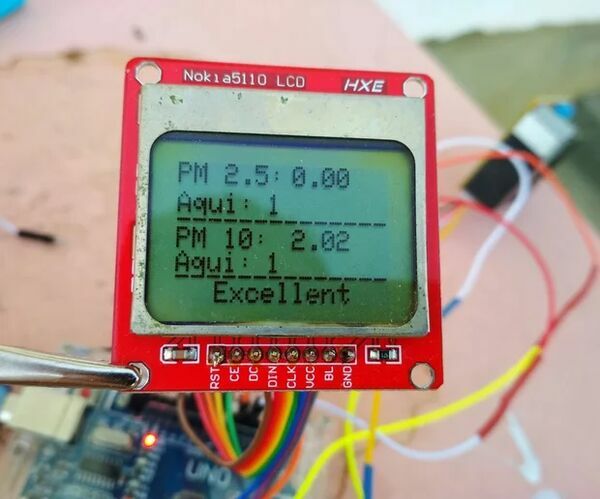 Air Quality Monitoring With DSM501A With Nokia LCD