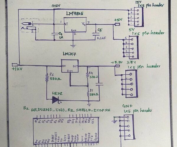 Arduino Power Supply Shield With 3.3v, 5v and 12v Output Options (Part-1)