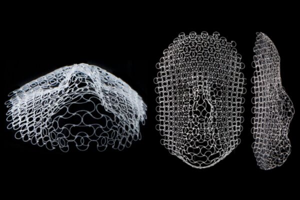 This flat structure morphs into shape of a human face when temperature changes