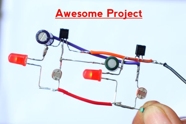 Light Sensitive Double LED Blinker