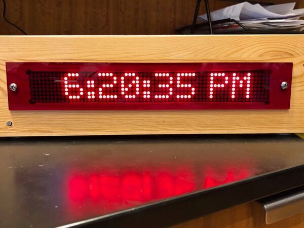 Chiming, Scrolling LED Matrix Clock
