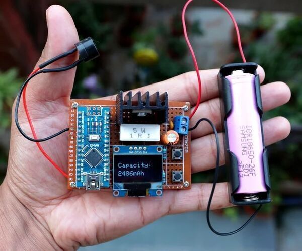 DIY Arduino Battery Capacity Tester - V2.0