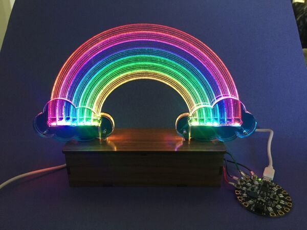 Edge-Lit Rainbow Weather Display