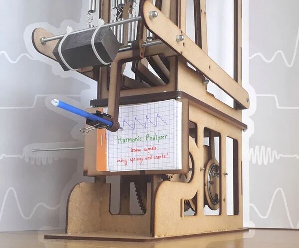 Harmonic Analyzer : Mechanical Lasercut Signal Plotter