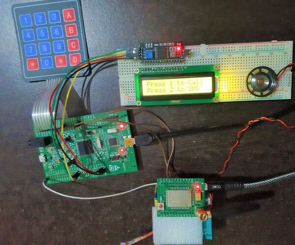 Basic Mobile Phone Using STM32F407 Discovery Kit and GSM A6 Module