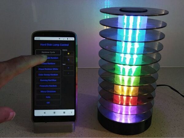 HDD Platters Lamp
