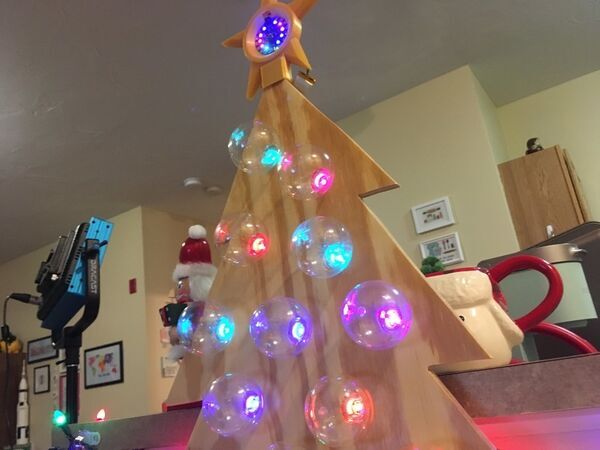 Wooden NeoPixel Xmas Tree