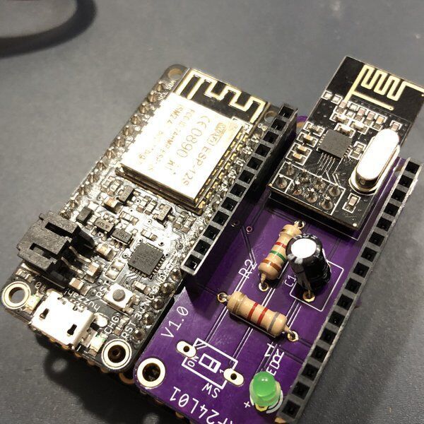 nRF24L01+ Feather Wing Shield