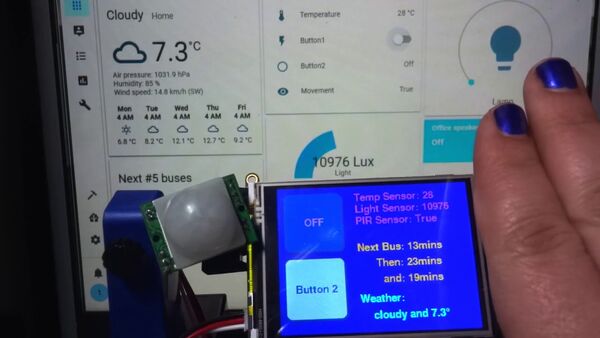 PyPortal MQTT Sensor Node/Control Pad for Home Assistant