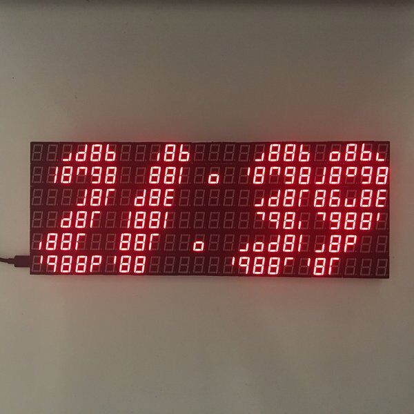 7 Segment display array clock