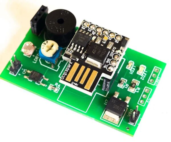 Burglar Alarm Using PIR Sensor and Digispark With PCB Layout