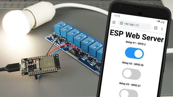 ESP32 Relay Module – Control AC Appliances (Web Server)