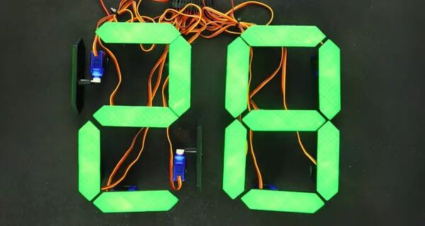 Mechanical 7 Segment Display Driven by an Arduino Mega