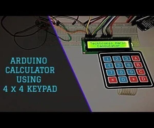 Arduino Calculator Using 4X4 Keypad