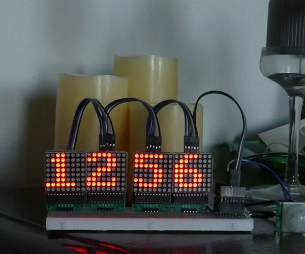 8x8 Led Matrix Clock & Anti-Intrusion Warning