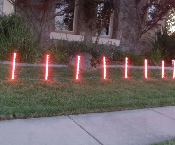 Wi-Fi-Controlled WS2812B Individually-Addressable LED Yard-Stake Lights for an E1.31 Light-show