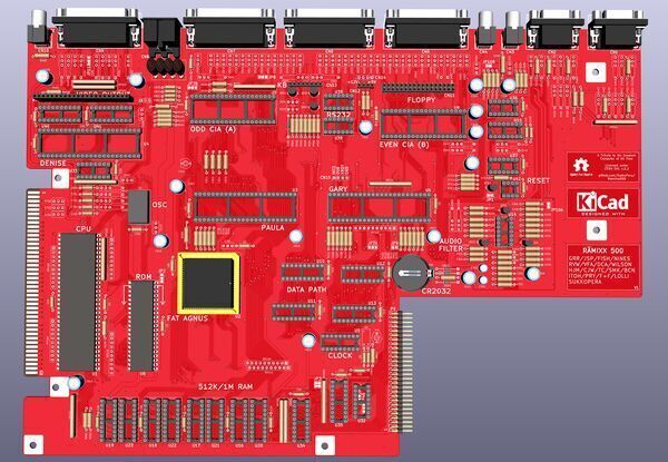 Open Hardware Remake of the Commodore Amiga 500+ Mainboard