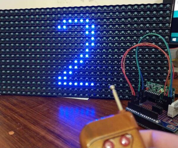 Arduino Wireless RF Remote Counter With Dot Matrix Display
