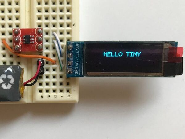 OLED Display Driven by ATtiny10