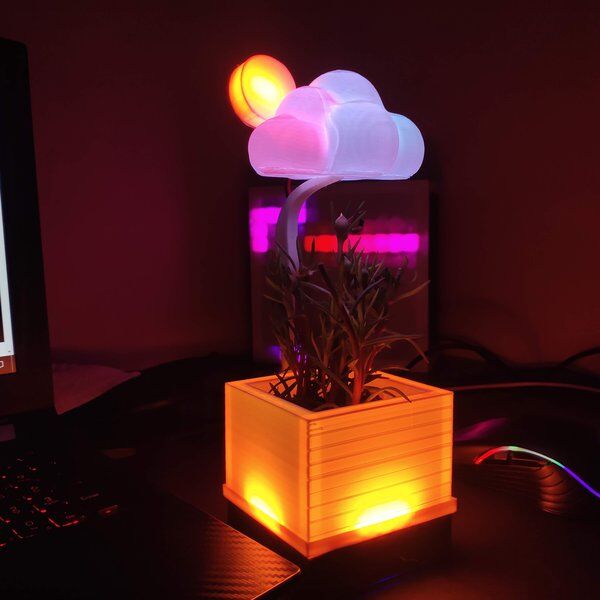 DIY Weather Station In The Form Of Desk Plant