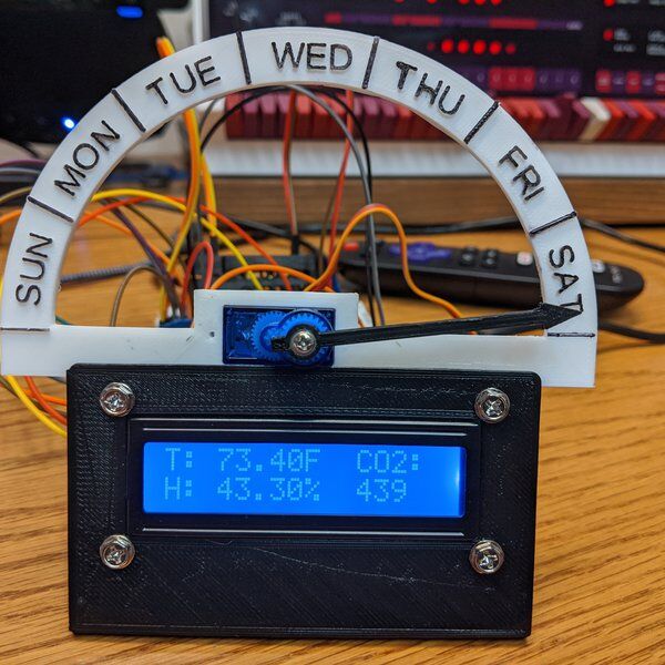 Pandemic Dayclock with Indoor Air Quality Sensors