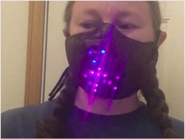 Light Up Face Mask with Bluetooth