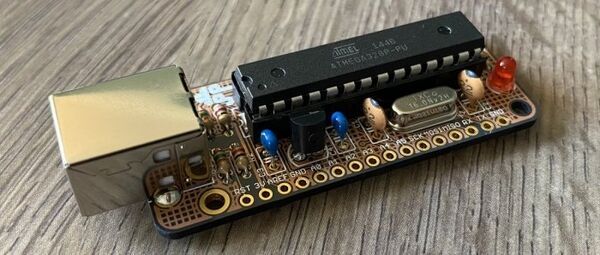 THT feather with ATMEGA8