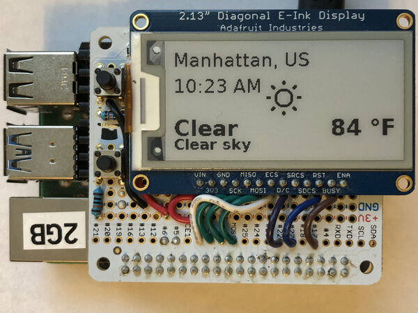 Raspberry Pi E-Ink Weather Station using Python