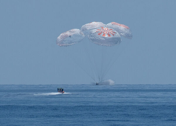NASA Astronauts Safely Splash Down after First Commercial Crew Flight to Space Station