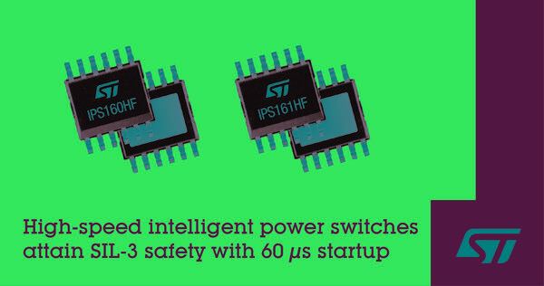 STMicroelectronics Reveals Fast-Starting Intelligent Power Switches for Demanding Safety Applications