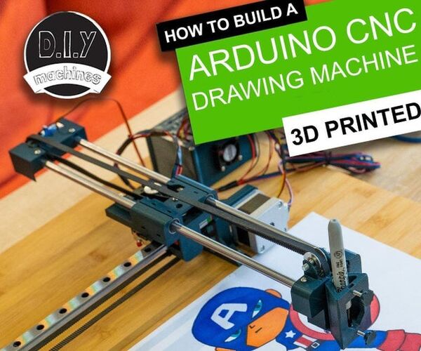 Easy 3D Printable Arduino CNC Drawing Machine - Low Cost Pen Plotter for Cakes, Card, Cases and More