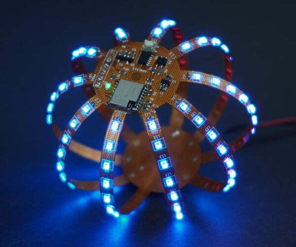 FLEXBALL - a Hundred Pixel Flexible PCB Ball With WiFi