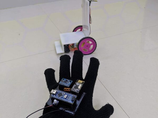 Hand gesture control wheelchair for disabled people