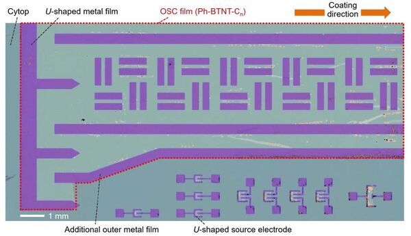 Printing organic transistors