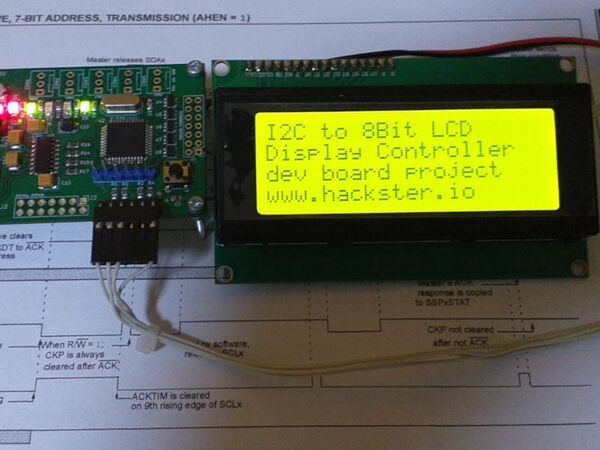 I2C to 8Bit LCD Display Controller