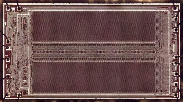 Reverse-engineering the classic MK4116 16-kilobit DRAM chip