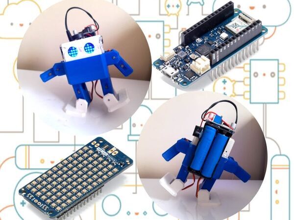 Otto Biped with Arduino MKR1010 and MKR RGB Shield