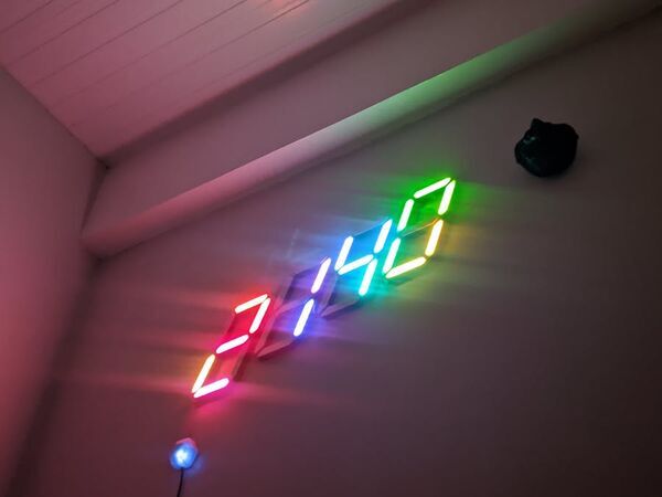 RGB Large Digital Clock