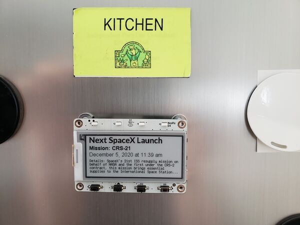 SpaceX Next Launch Display with Adafruit MagTag